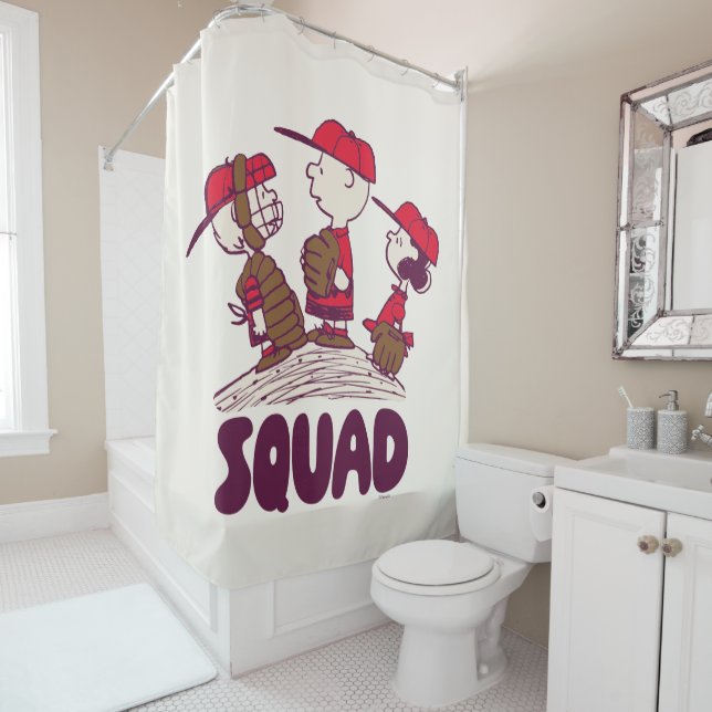 Peanuts | Baseball Squad Shower Curtain (In Situ)