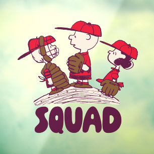 Peanuts   Baseball Squad Window Cling