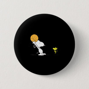 Peanuts basketball t shirt 6 cm round badge