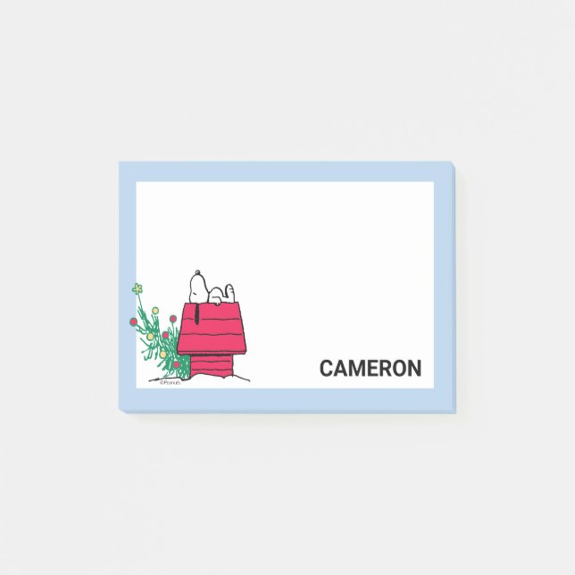 Peanuts | Be Festive | Add Your Name Post-it Notes (Front)