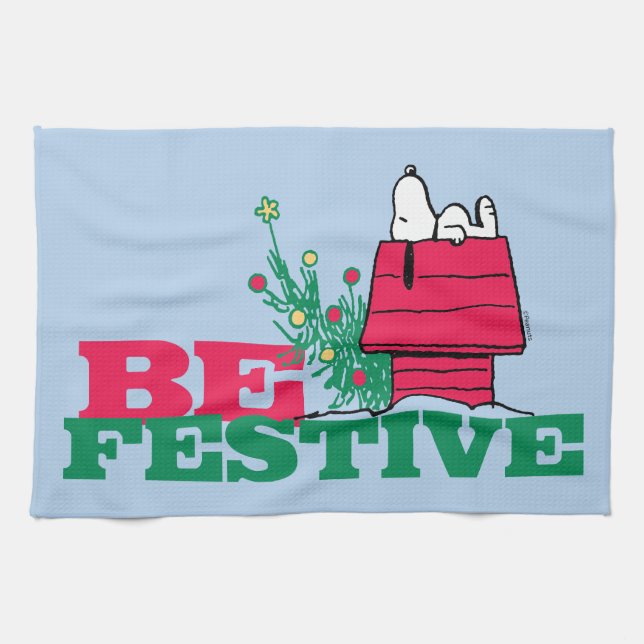 Peanuts | Be Festive Tea Towel (Horizontal)