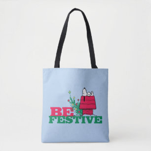 Peanuts   Be Festive Tote Bag