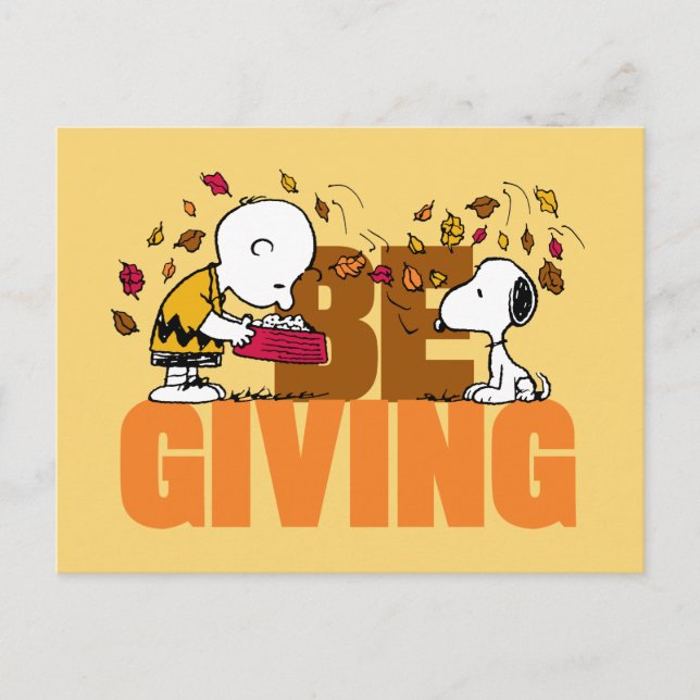 Peanuts | Be Giving Postcard (Front)
