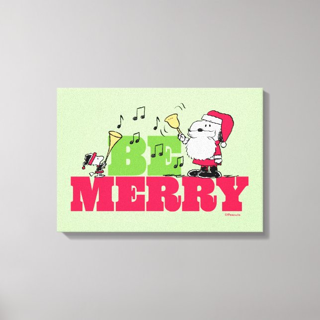 Peanuts | Be Merry Christmas Canvas Print (Front)