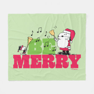 Peanuts   Be Merry Christmas Fleece Blanket