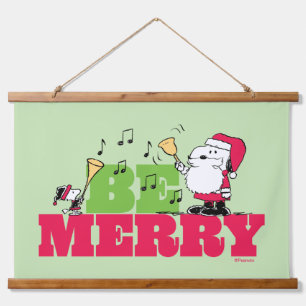 Peanuts   Be Merry Christmas Hanging Tapestry