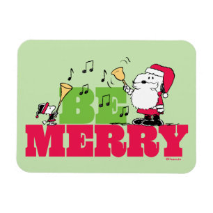 Peanuts   Be Merry Christmas Magnet