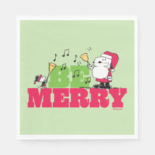 Peanuts Be Merry Christmas Napkin