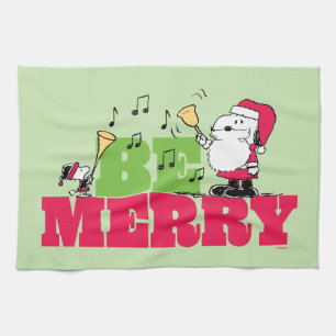 Peanuts   Be Merry Christmas Tea Towel