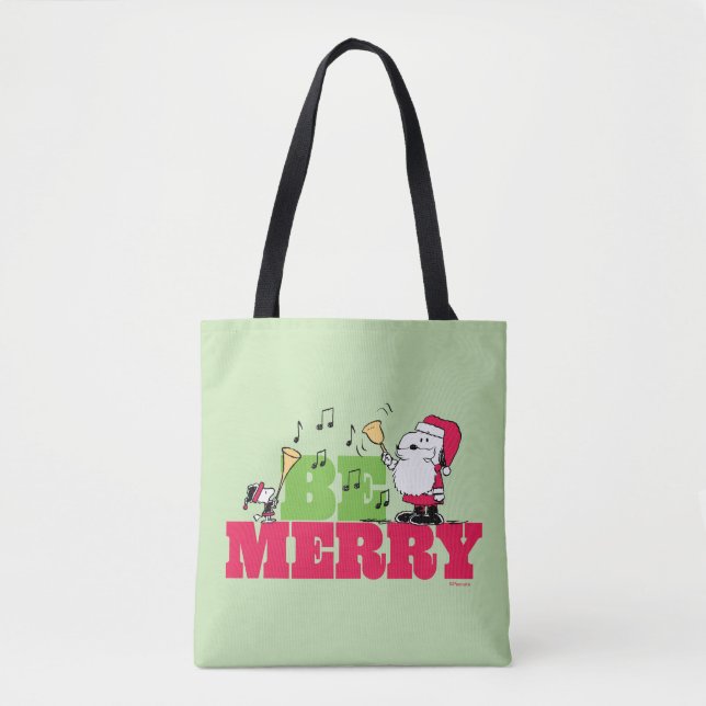 Peanuts | Be Merry Christmas Tote Bag (Front)