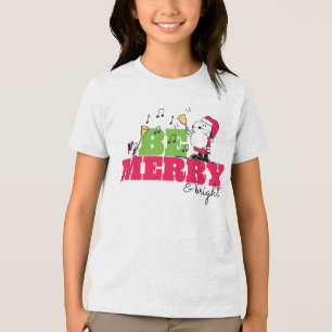 Peanuts   Be Merry Christmas Tri-Blend Shirt