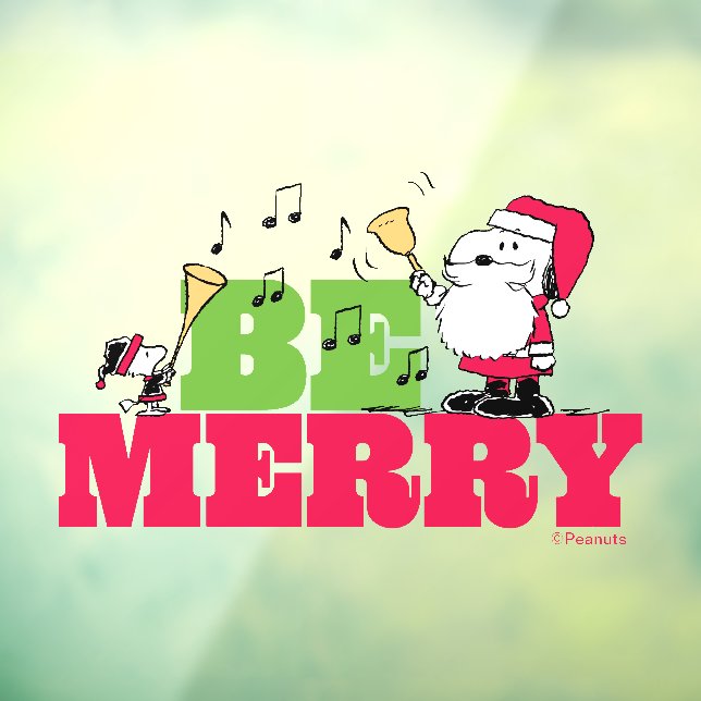Peanuts | Be Merry Christmas Window Cling (Sheet 3)