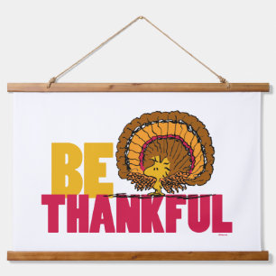 Peanuts Be Thankful Woodstock Turkey Hanging Tapestry