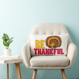 Peanuts Be Thankful Woodstock Turkey Lumbar Cushion