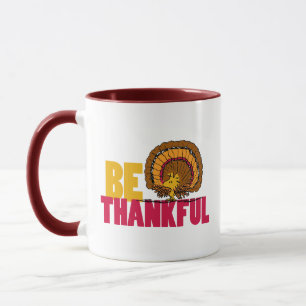 Peanuts   Be Thankful Woodstock Turkey Mug