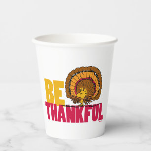 Peanuts   Be Thankful Woodstock Turkey Paper Cups