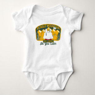 Peanuts   Beagle Mountain Ski Lodge Baby Bodysuit