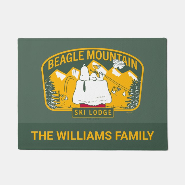 Peanuts | Beagle Mountain Ski Lodge Doormat (Front)