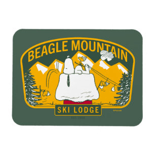 Peanuts   Beagle Mountain Ski Lodge Magnet
