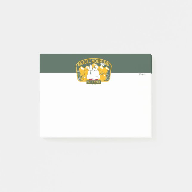 Peanuts | Beagle Mountain Ski Lodge Post-it Notes (Front)