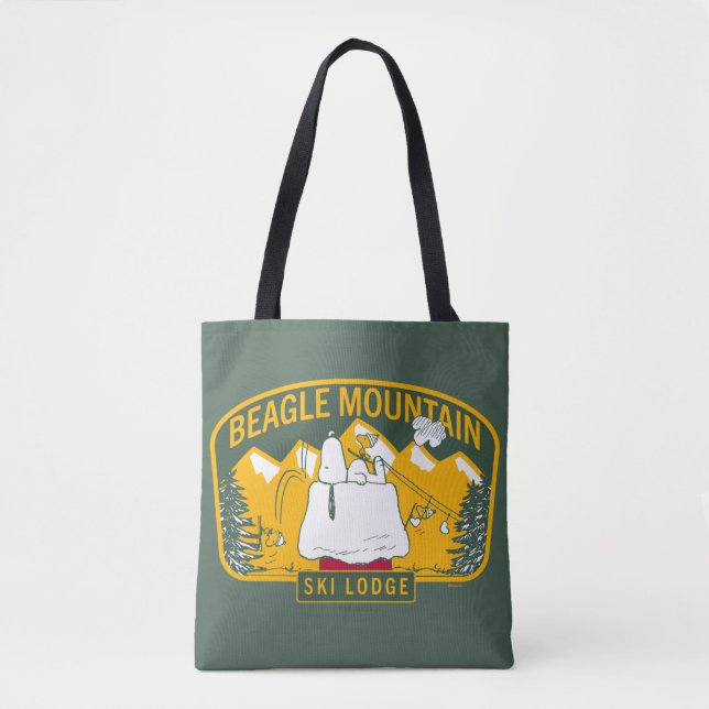 Peanuts | Beagle Mountain Ski Lodge Tote Bag (Front)