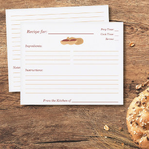 Peanuts Bridal Shower Recipe Card
