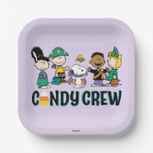 Peanuts Candy Crew Halloween Gang Paper Plate