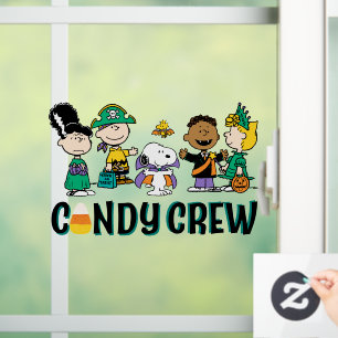 Peanuts Candy Crew Halloween Gang Window Cling