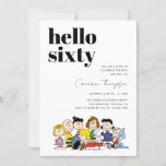 Peanuts Characters - 60th Birthday Invitation<br><div class="desc">Invite all your family and friends to your 60th Birthday Party with these Peanuts invitations featuring Snoopy! Personalise by adding all your party details!</div>