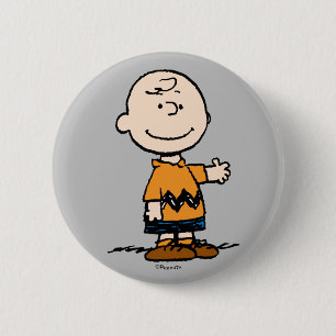 Peanuts   Charlie Brown 6 Cm Round Badge