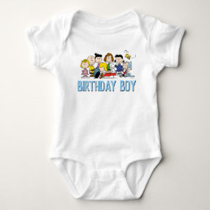 Peanuts   Charlie Brown and Gang Birthday Boy Baby Bodysuit