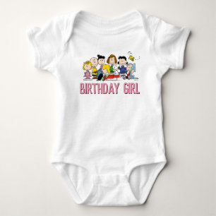 Peanuts   Charlie Brown and Gang Birthday Girl Baby Bodysuit