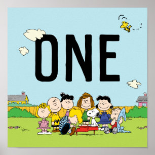Peanuts   Charlie Brown and Gang Birthday - One Poster