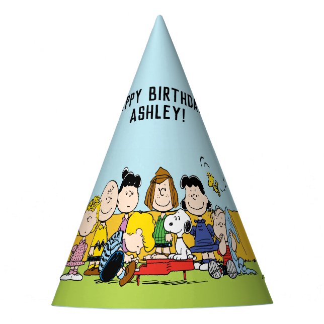 Peanuts | Charlie Brown and Gang Birthday Party Hat (Front)