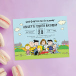Peanuts | Charlie Brown and Gang Birthday Postcard<br><div class="desc">Celebrate a special birthday with this fun postcard featuring Charlie Brown and the Peanuts gang in a cheerful design. Perfect for sending birthday wishes,  invitations,  or as a keepsake,  this postcard captures the timeless charm of the Peanuts characters.</div>