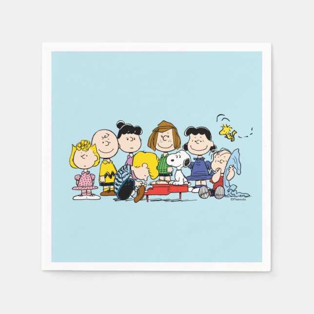 Peanuts | Charlie Brown and Gang Napkin (Front)