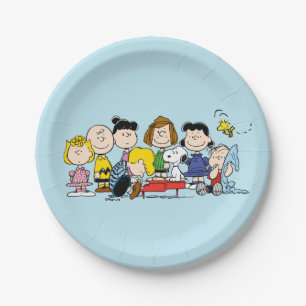 Peanuts Charlie Brown and Gang Paper Plate