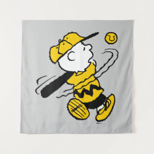 Peanuts Charlie Brown at Bat Tapestry