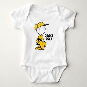 Peanuts   Charlie Brown Baseball Game Baby Bodysuit