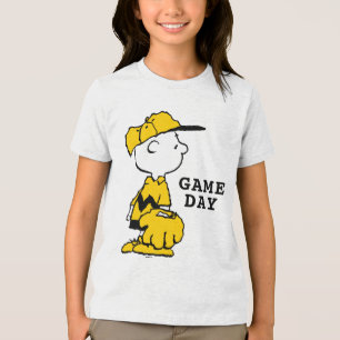 Peanuts   Charlie Brown Baseball Game Tri-Blend Shirt