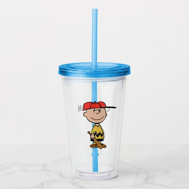 Peanuts | Charlie Brown Baseball Smile Acrylic Tumbler (Front)