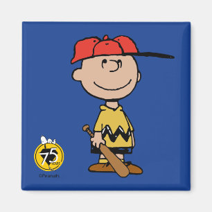 Peanuts   Charlie Brown Baseball Smile Magnet
