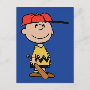 Peanuts   Charlie Brown Baseball Smile Postcard