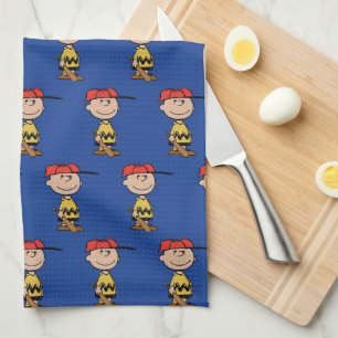 Peanuts Charlie Brown Baseball Smile Tea Towel