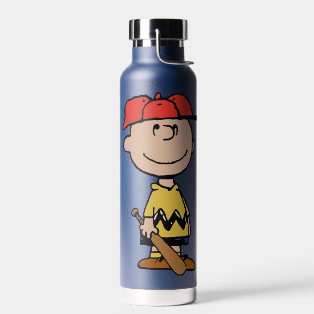 Peanuts | Charlie Brown Baseball Smile Water Bottle (Left)