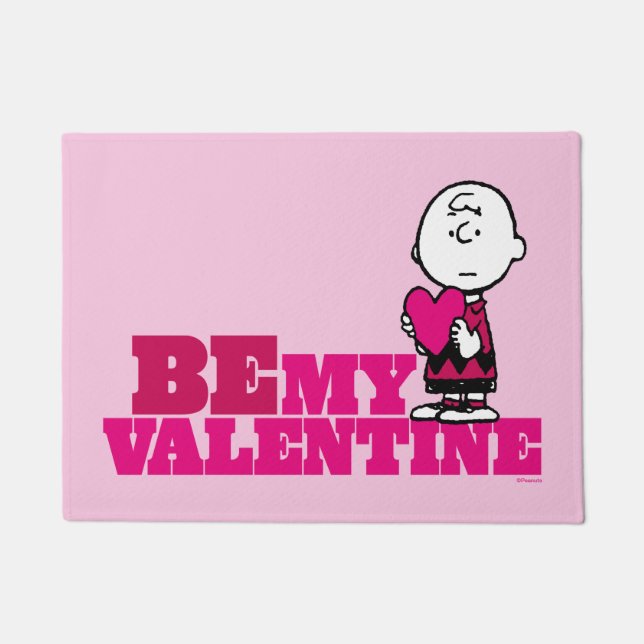 Peanuts | Charlie Brown Be My Valentine Doormat (Front)