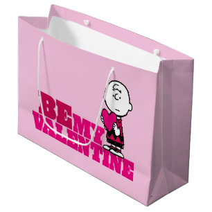 Peanuts   Charlie Brown Be My Valentine Large Gift Bag