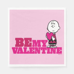 Peanuts Charlie Brown Be My Valentine Napkin