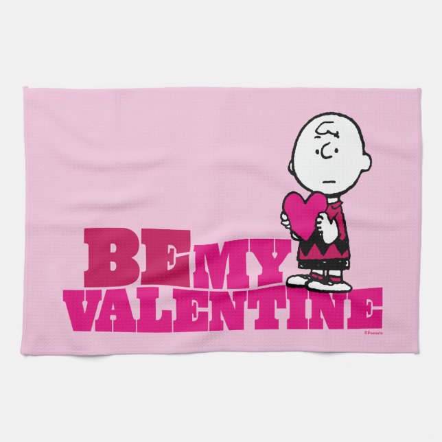 Peanuts | Charlie Brown Be My Valentine Tea Towel (Horizontal)