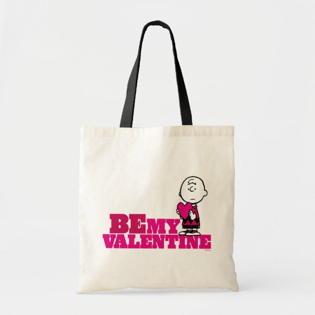 Peanuts | Charlie Brown Be My Valentine Tote Bag (Front)